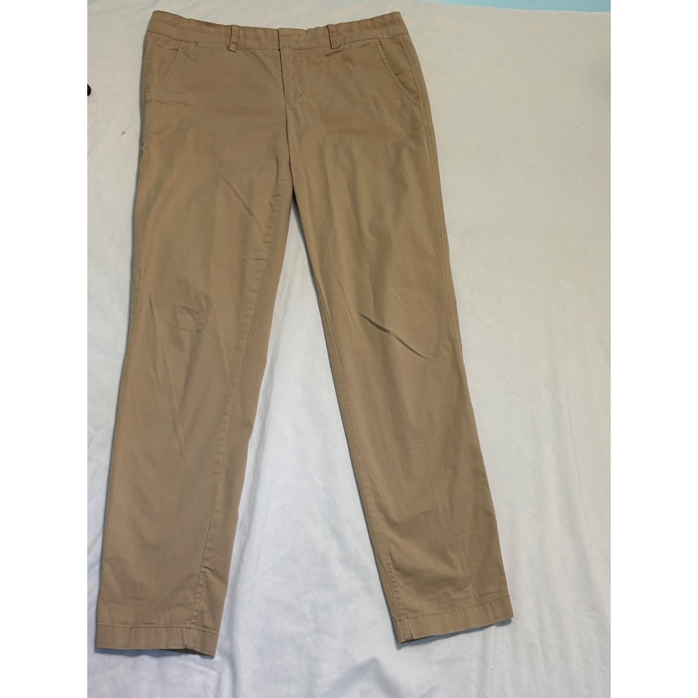 Vince Chino Pants Womens 6 Tan Cotton Blend Straight Leg Casual Trousers